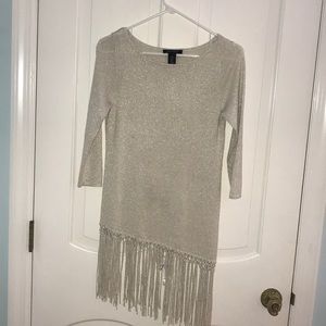 White House Black Market  fringe Sweater